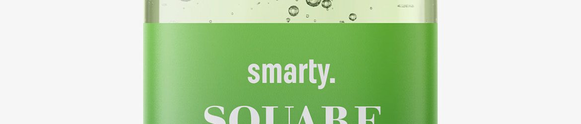 Square bottle with transparent gel mockup