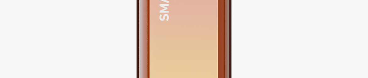 Square bottle with trigger spray mockup / amber