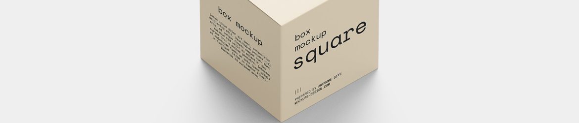 Square box mockup