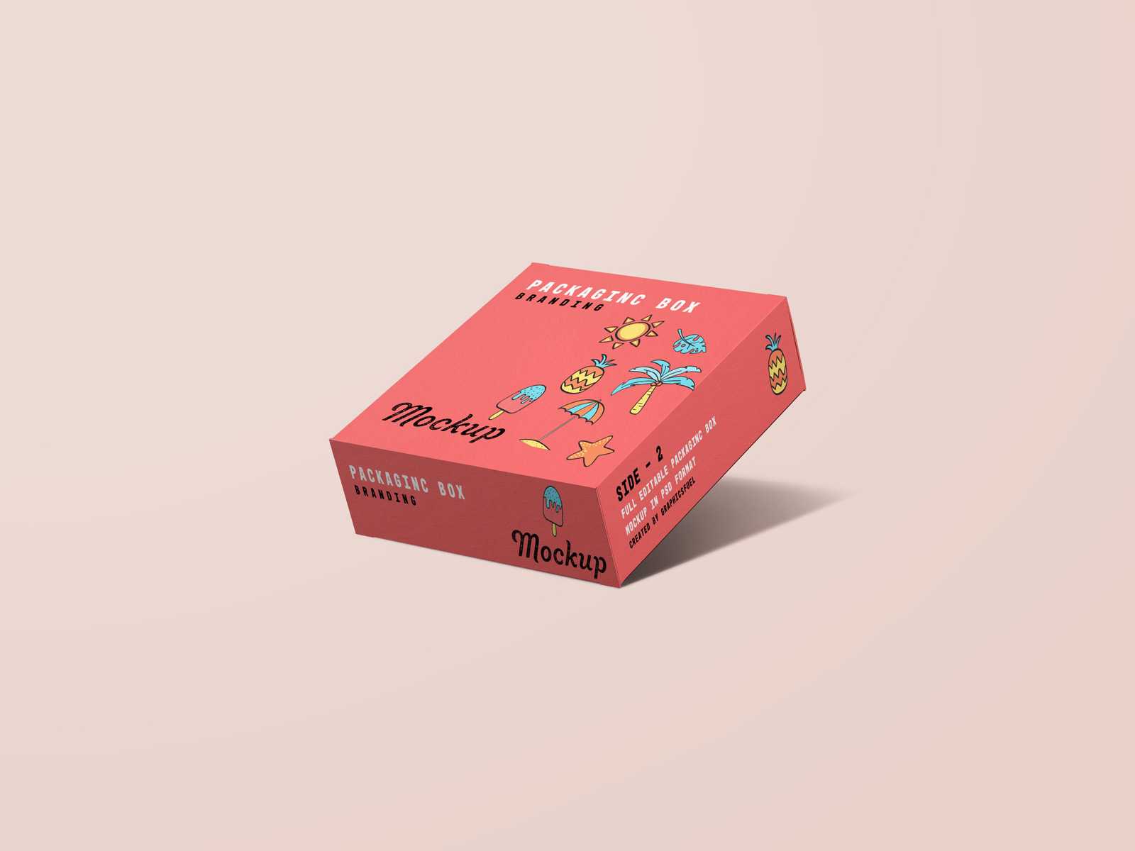 Square Box Packaging Mockups