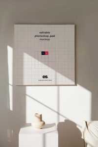 Square Canvas Mockup (PSD)