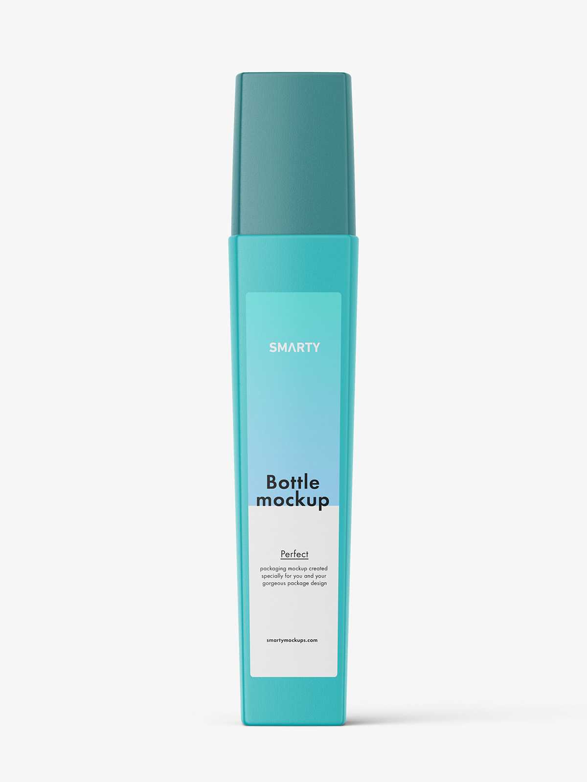 Square cosmetic bottle mockup