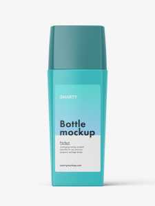 Square cosmetic bottle mockup
