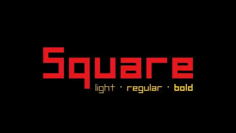 Square Display Font