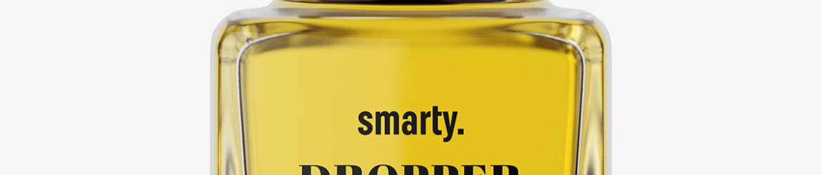 Square dropper bottle mockup / transparent