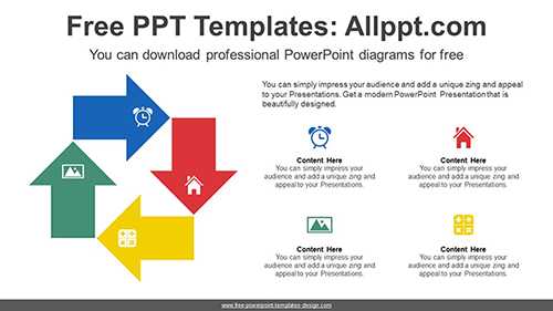 Square Flow Arrow PowerPoint Diagram