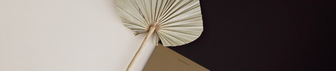 Square flyer with dried leaf mockup