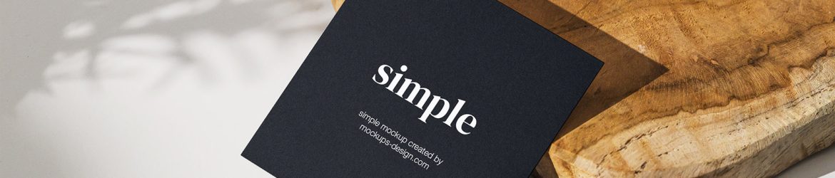 Square flyer with wooden board mockup Square flyer with wooden board mockup