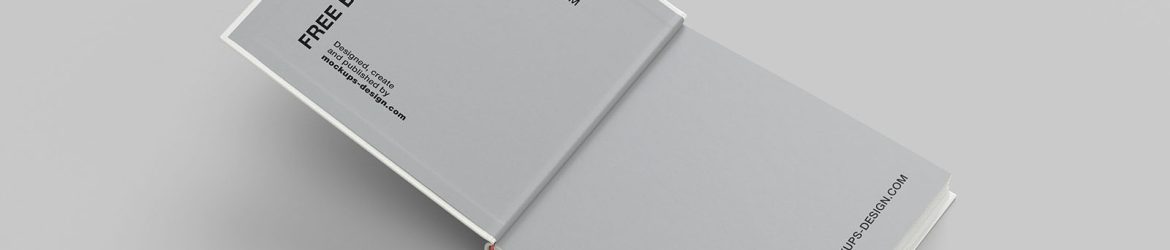 Square hardcover book mockup