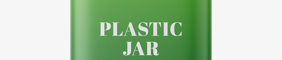 Square jar mockup