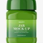 Square jar mockup / glossy - Free PSD Download Square jar mockup / glossy