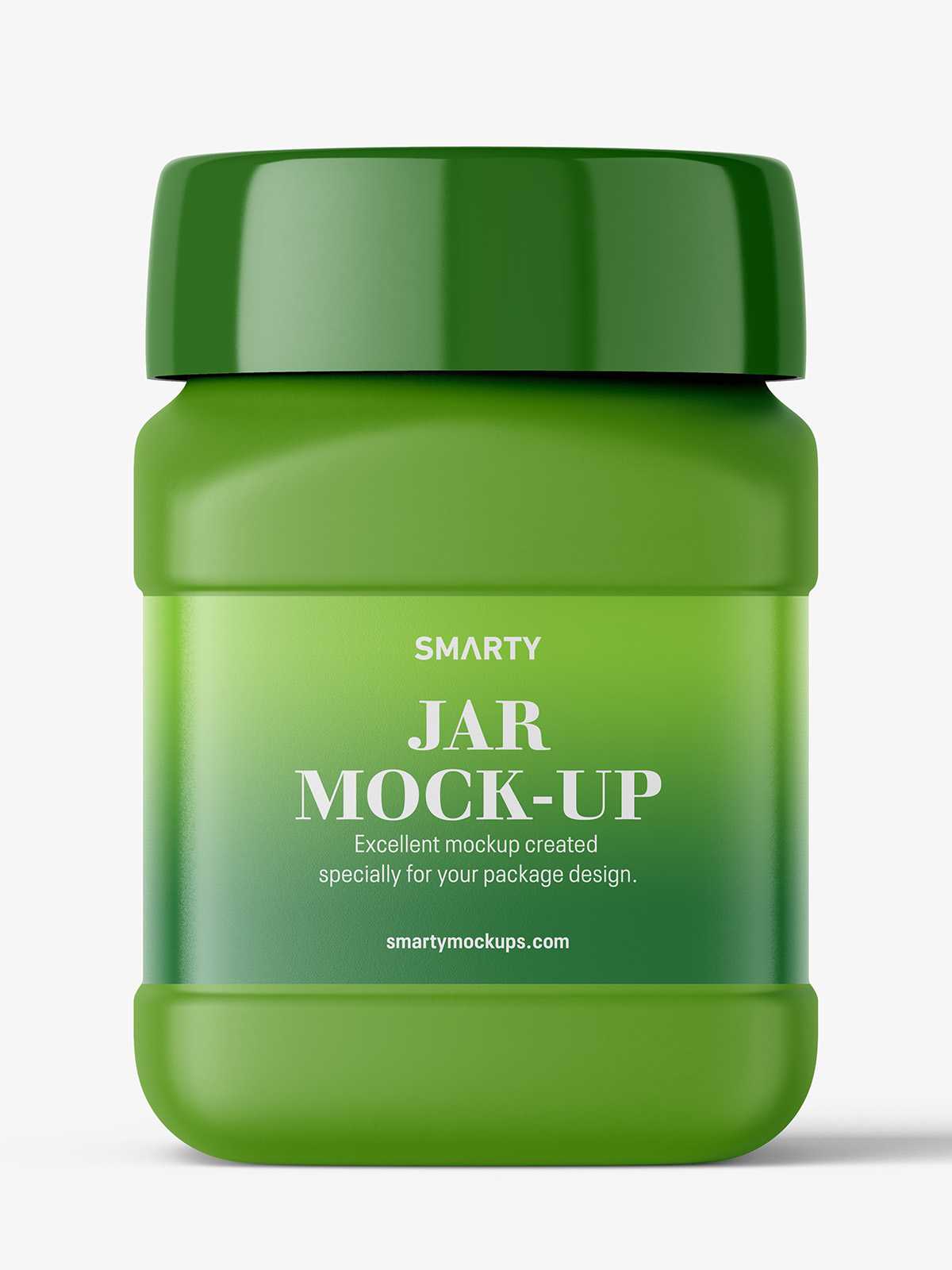 Square jar mockup / matt