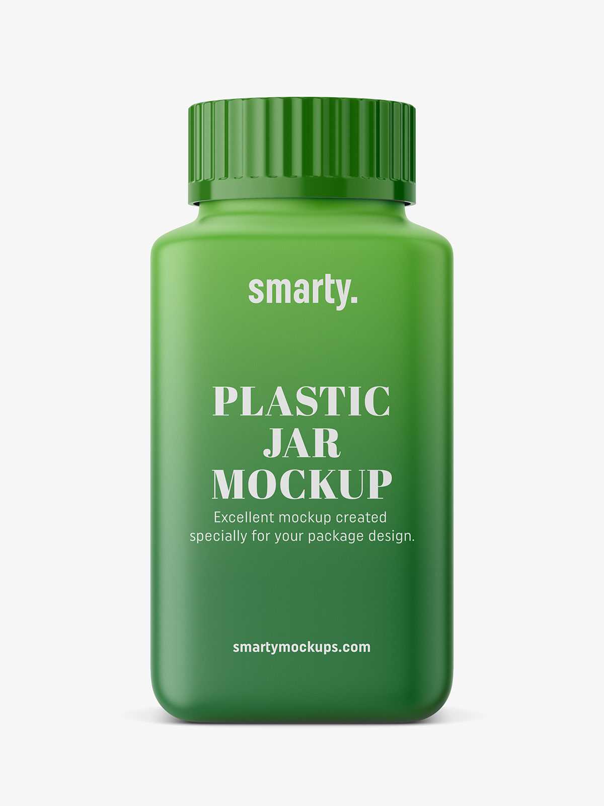 Square jar mockup
