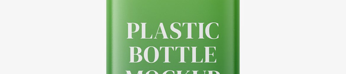 Square matt bottle mockup