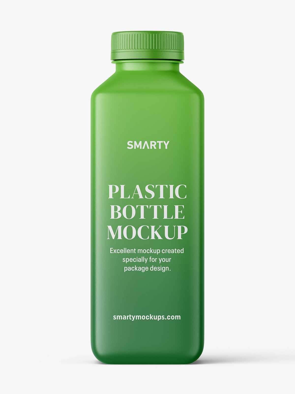 Square matt bottle mockup