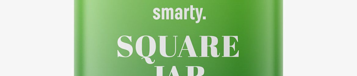 Square matt jar mockup