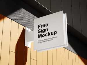 Square metal sign mockup - Instant Download
