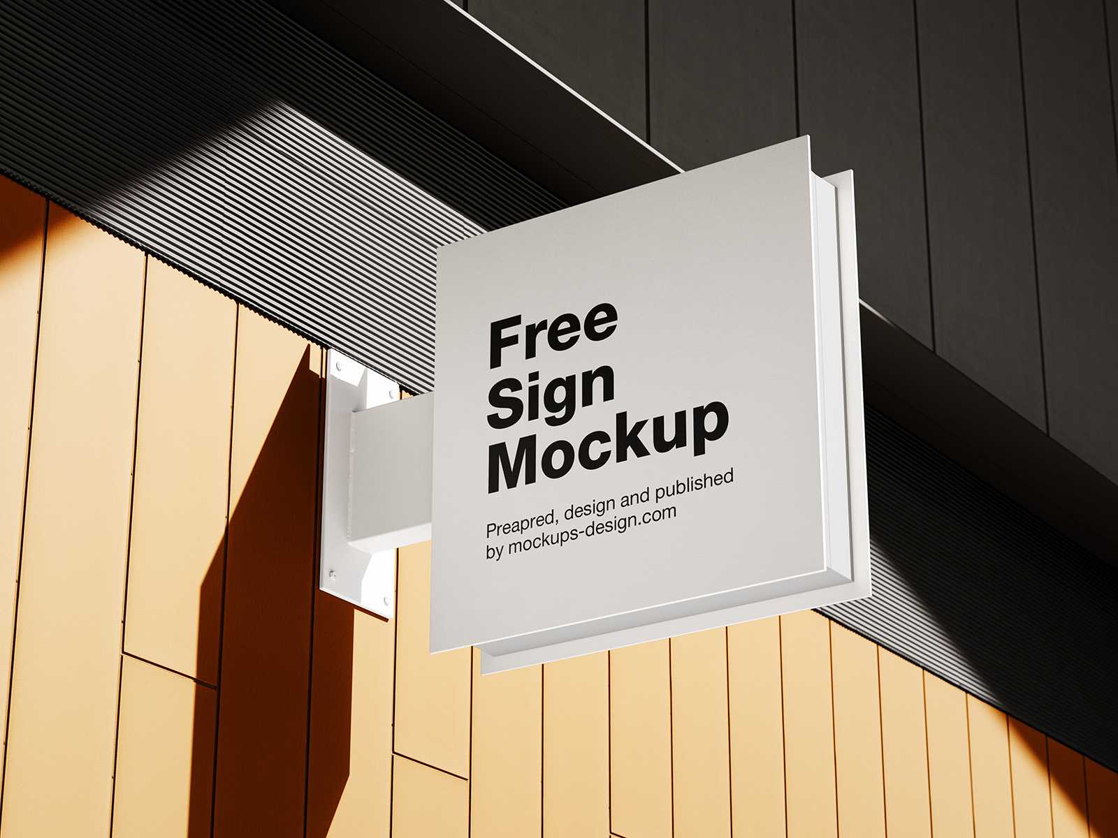 Square metal sign mockup - Instant Download