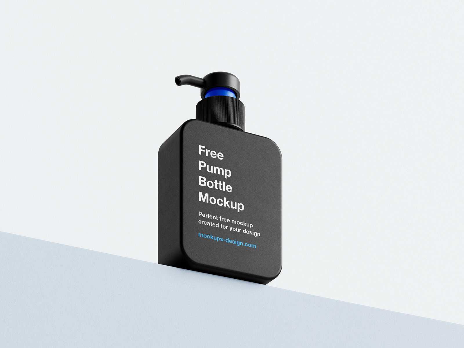 Square pump bottle mockup