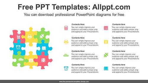 Square Puzzle PowerPoint Diagram Template