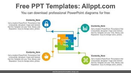 Square Puzzles PowerPoint Diagram