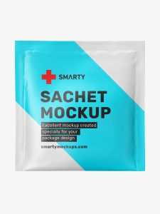 Square sachet mockup / matt