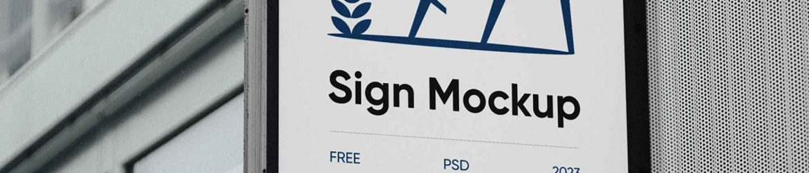 Square Sign Mockup