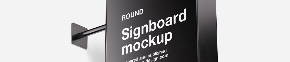 Square signboard mockup - Instant Download