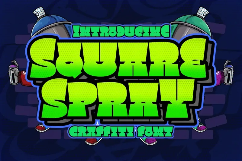 Square Spray Font