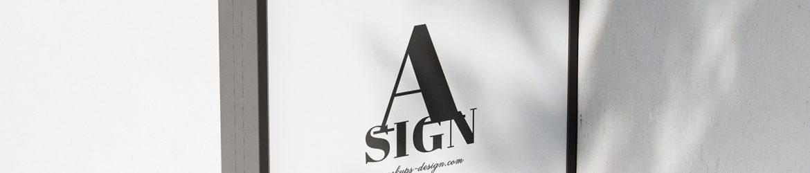Square street sign mockup - Instant Download