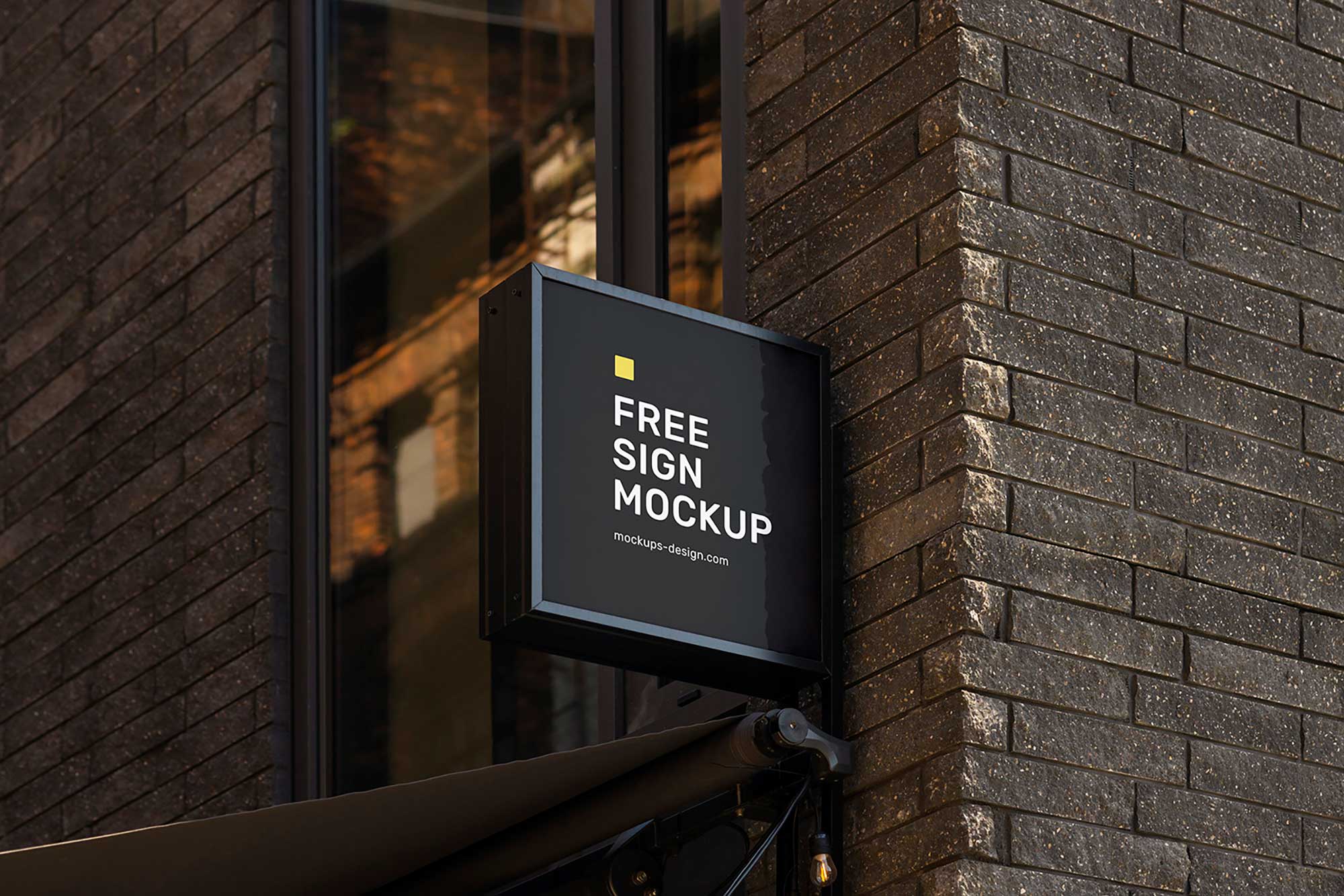 Square Street Sign Mockup (PSD)