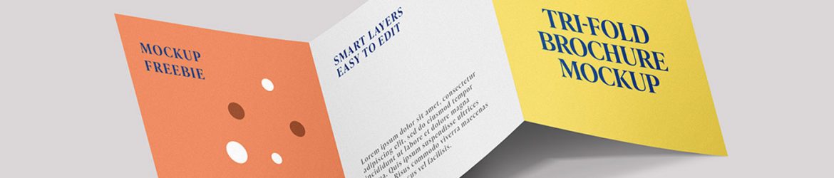 Square Trifold Brochure Mockup