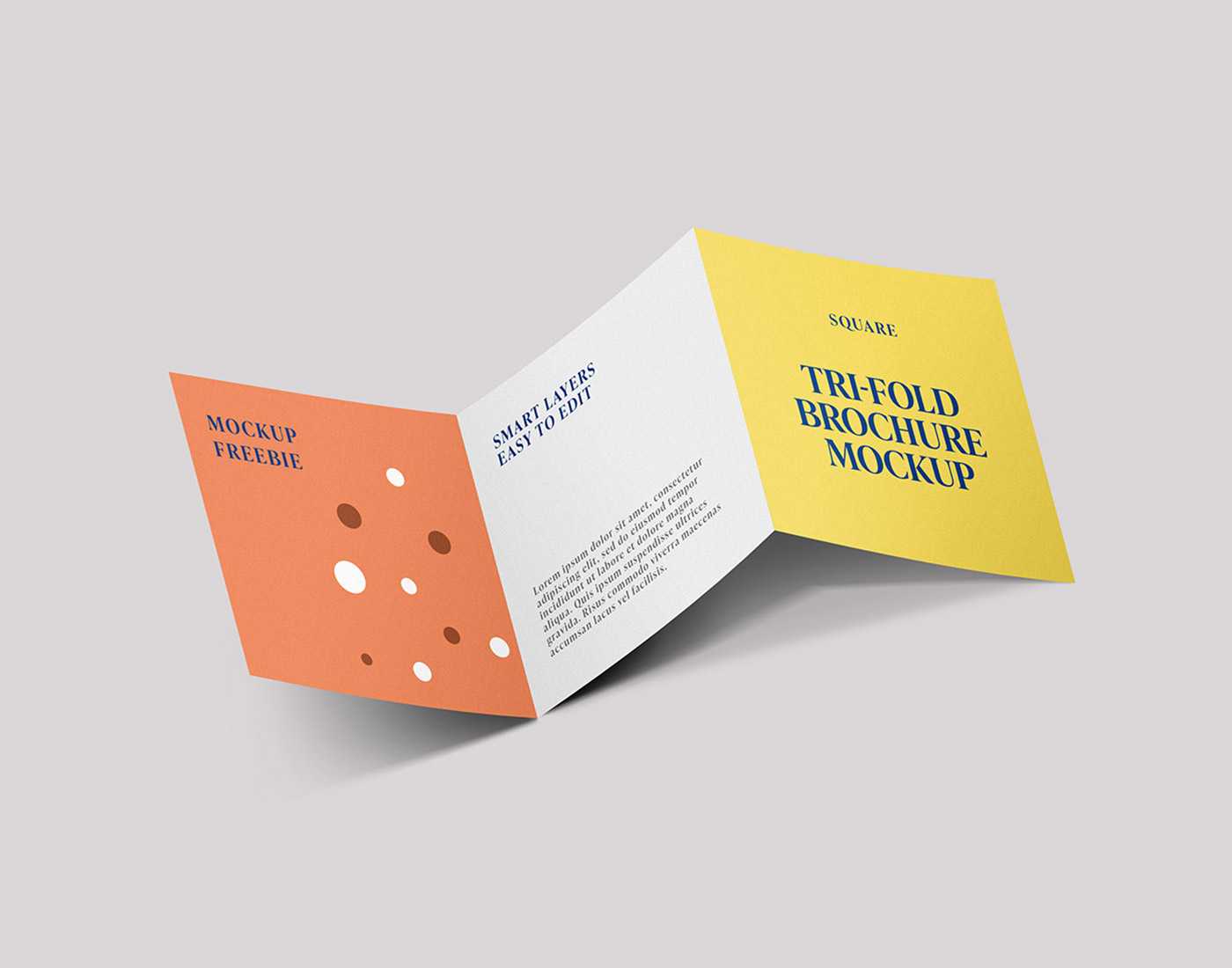 Square Trifold Brochure Mockup
