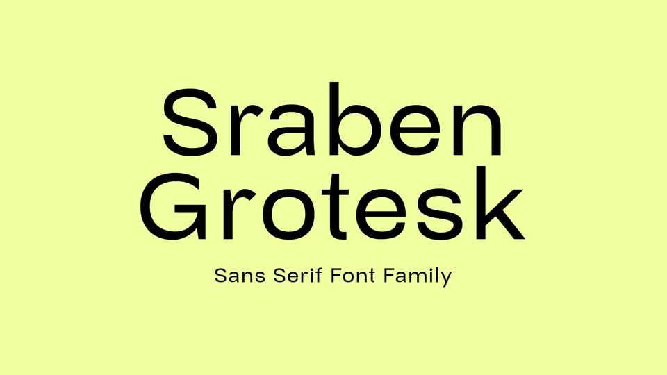 Sraben Grotesk Font Family › Fontesk