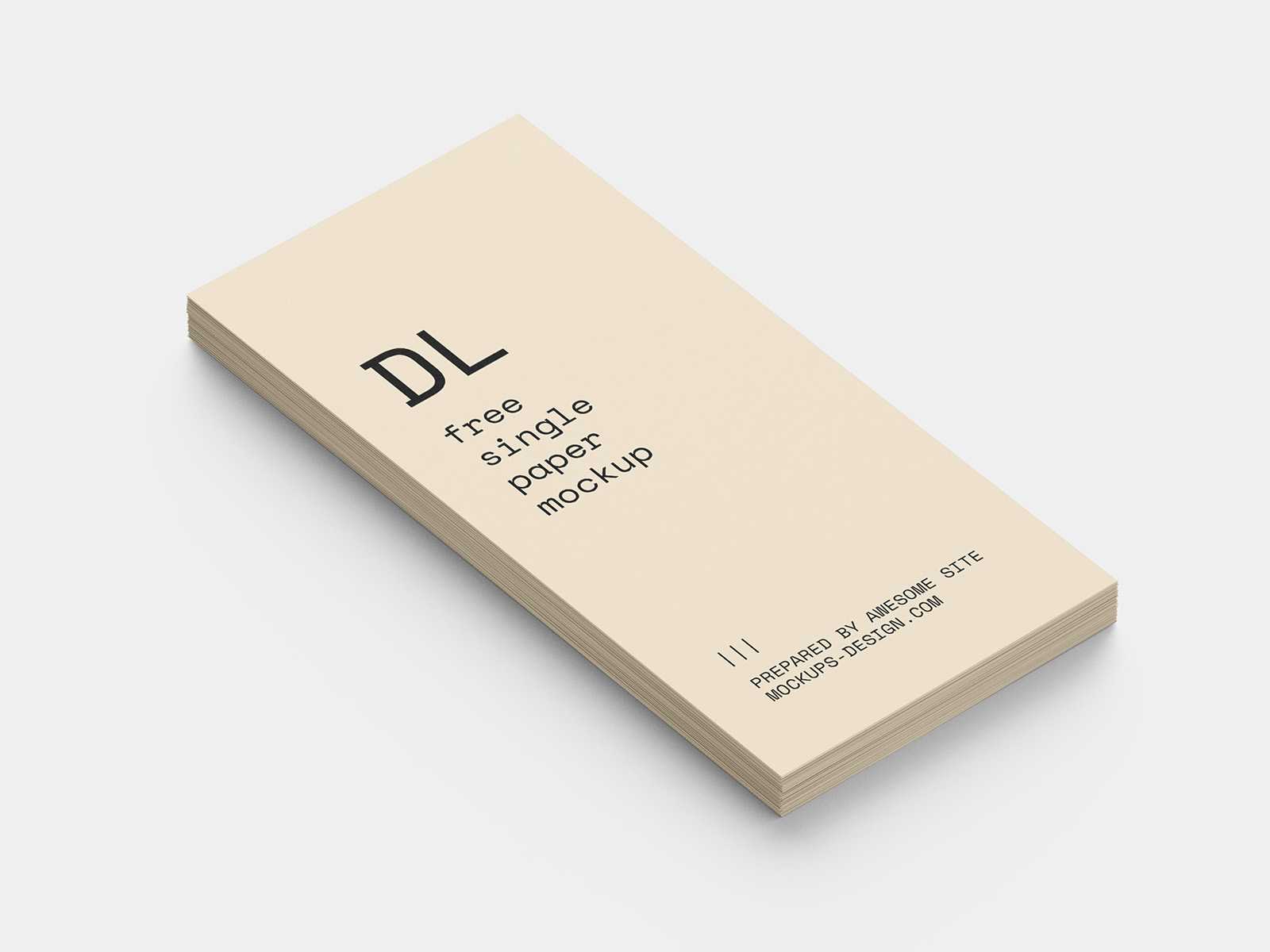 Stack of DL flyers mockup