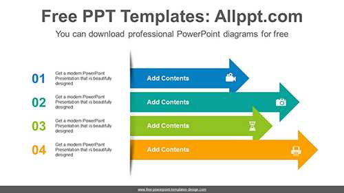 Stacked arrows PowerPoint Diagram Template