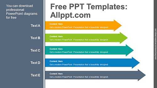 Stacked Arrows PowerPoint Diagram