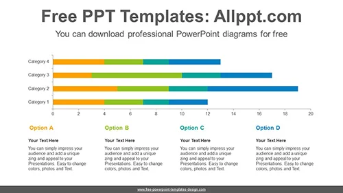 Stacked bar chart PowerPoint Diagram Template