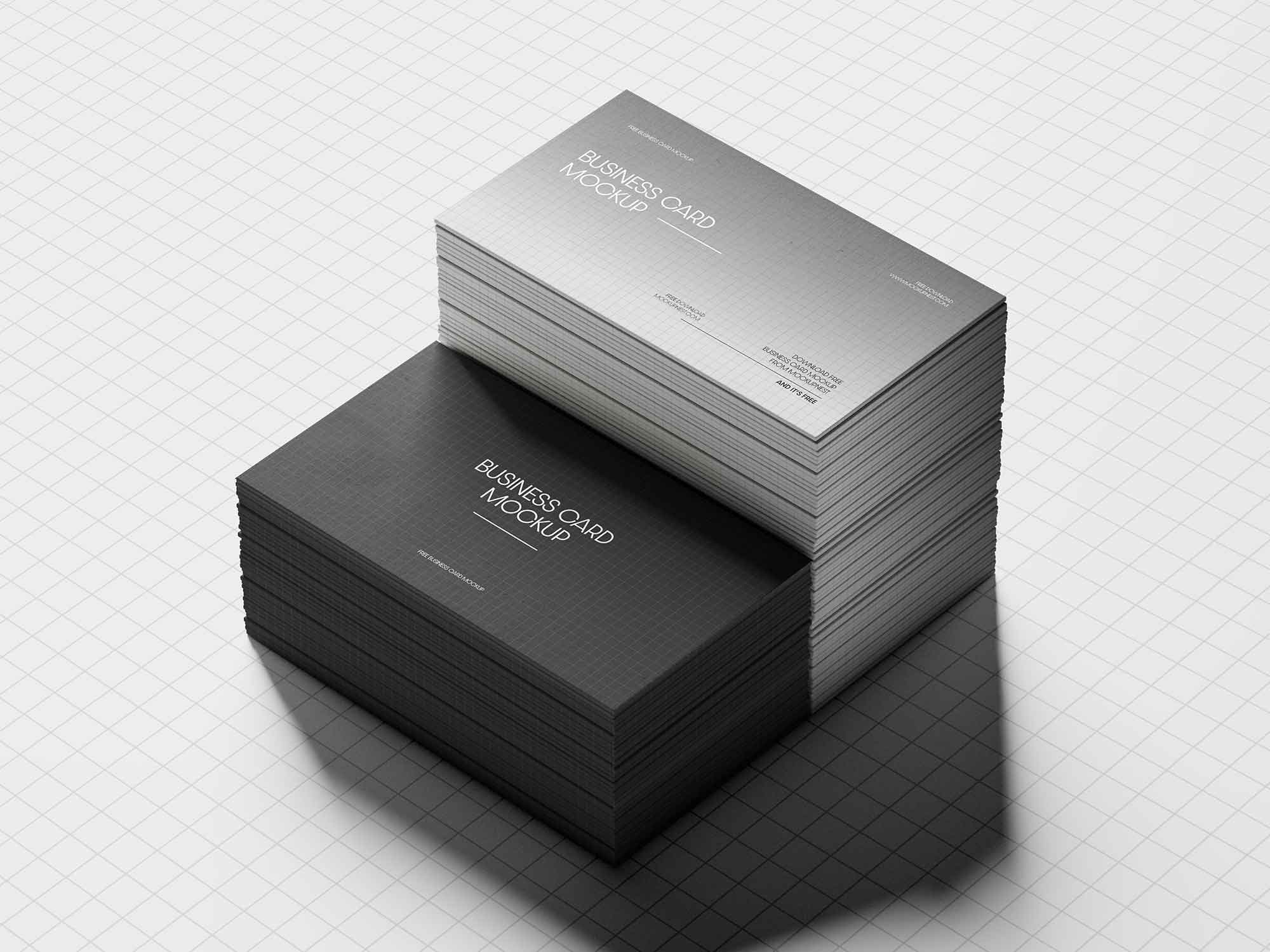 Stacked Business Card Mockup
