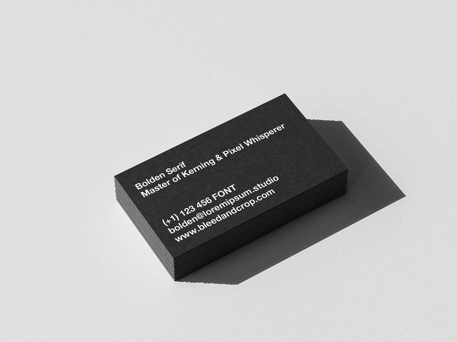 Stacked business card mockup
