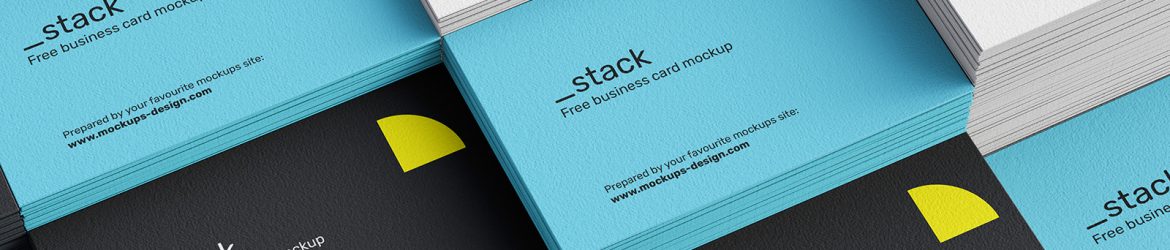 Stacked business cards mockup