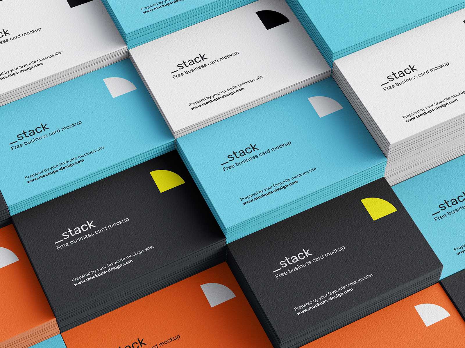 Stacked business cards mockup