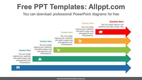 Stacked Horizontal Arrows PowerPoint Diagram Template