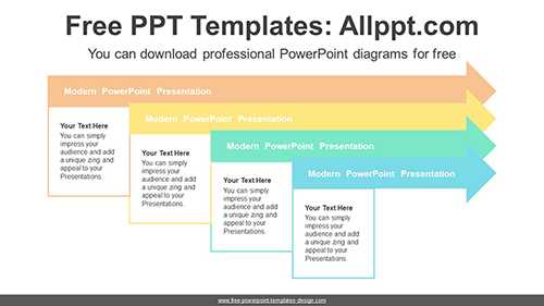 Stacked Horizontal Arrows PowerPoint Diagram