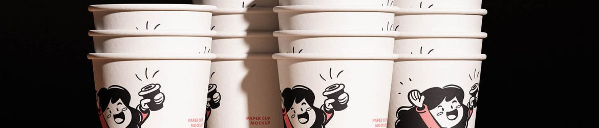Stacked paper cup mockup Stacked paper cup mockup