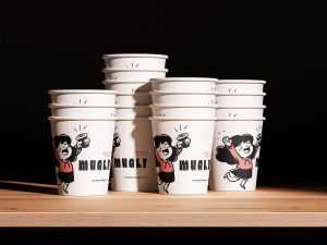 Stacked paper cup mockup