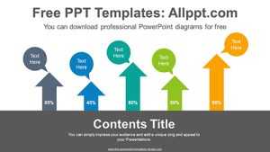 Stacked vertical arrows PowerPoint Diagram Template