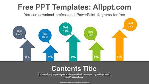 Stacked vertical arrows PowerPoint Diagram Template