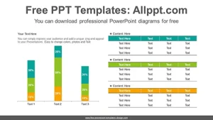 Stacked vertical bar chart PowerPoint Diagram Template