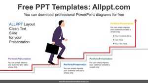 Stair Climbing Businessman PowerPoint Diagram